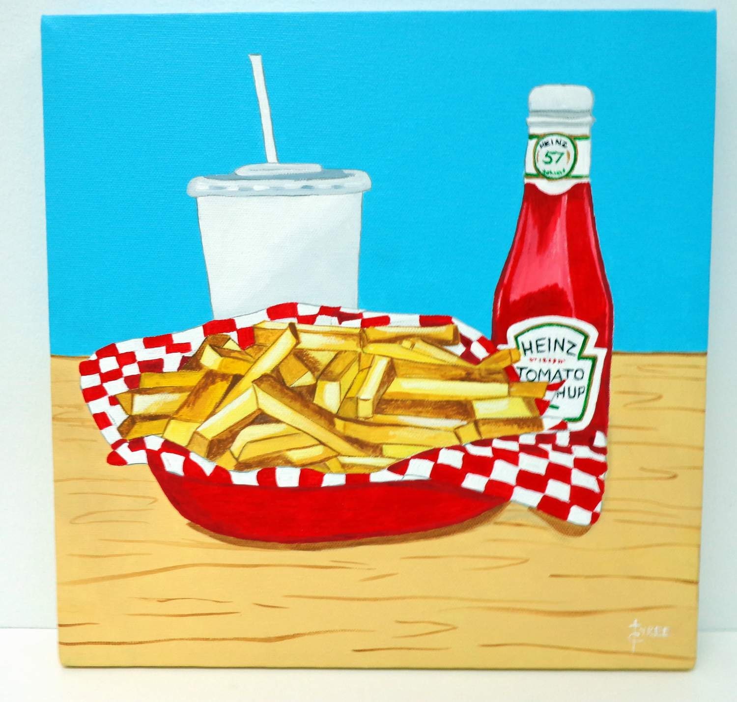 French Fry Painting Food Painting french fries and by carlasdiner