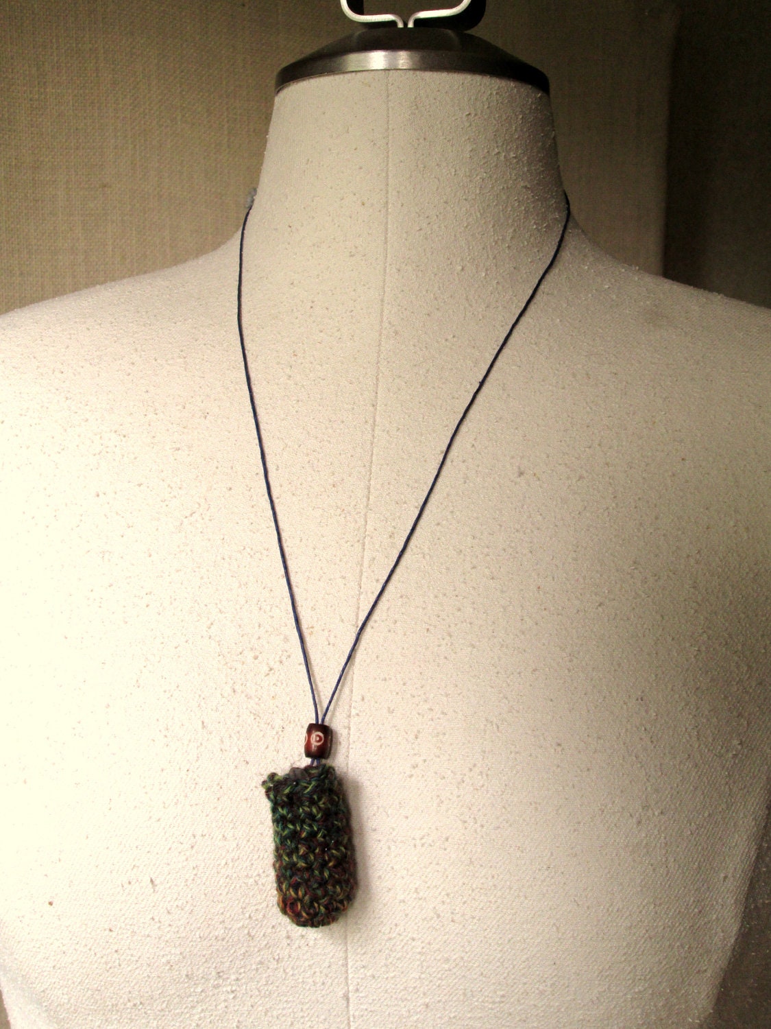 Amulet Pouch Talisman Necklace crochet bag ethnic tribal gypsy