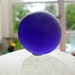Flawless secret Cobalt blue sea glass - perfect circle flattened base - English sea glass