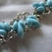 Vintage Bogoff Turquoise Cabachon and Rhinestone Parure Set