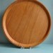 Large Molded Round Teak Tray