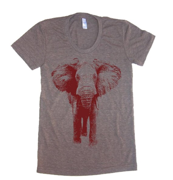 Womens ELEPHANT T Shirt lastearth american apparel by lastearth