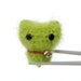 Crochet Amigurumi Green MoMoMi MochiQtie -- mini mochi size crochet amigurumi toy doll