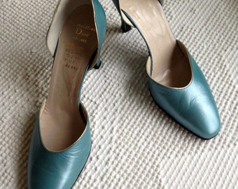 Mint Condition Christian Dior Shoes Heels Pumps Aqua Turquoise Shoes ...