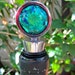 Bottle Stopper - Tidal Pool Reflection - Fused Glass Cabochon 304 Kitchen Grade Stainless Steel ECAGWS-14b