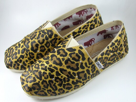 Exclusive Handpainted Toms: Leopard Cheetah print hand painted Toms ...