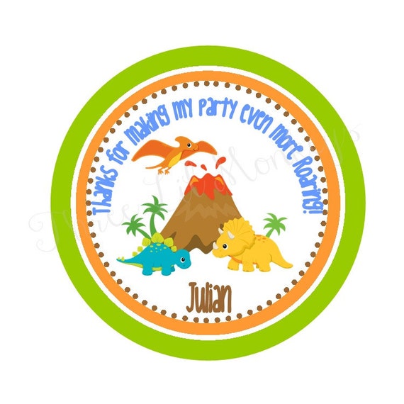 Dinosaur Favor Tags Il_570xn