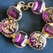 Vintage Purple Rhinestone Bracelet 1960's Collectible Mad Men Mod Jewelry Hollywood Regency Mid Century Modern