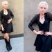 90's Goth Black Sheer See Through Witchy Fancy Dress