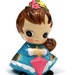 Little MOD April Birthday Girl // gift present cute miniature figurine 1960s