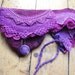 RESERVED for Ana Purple Fae Felt and Vintage Lace Faerie Hip Bag Forest Pocket