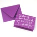 CUSTOM CARD for Kristin . Modern Calligraphy . White Ink on Plum Purple . Today I Have Loved You For 1279 Days . Single