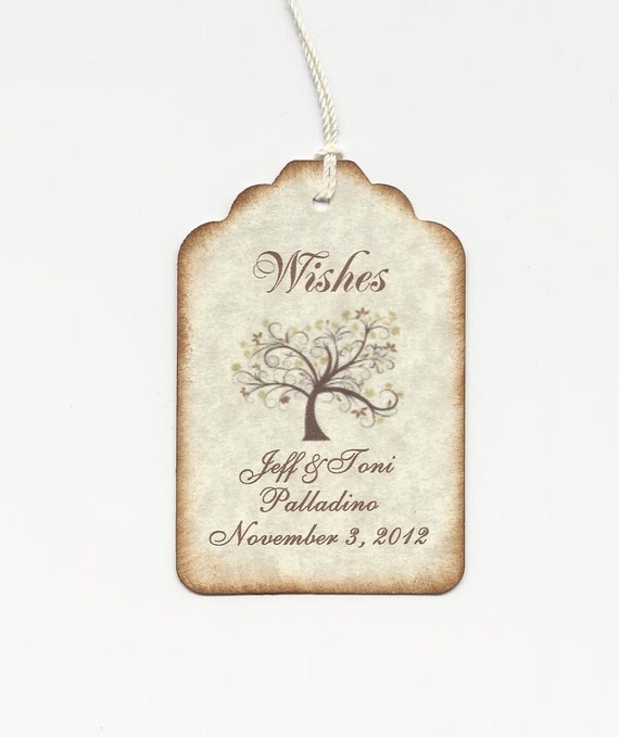 ... Personalized Wedding Wish Tags - Wedding Favors-Elegant Wedding Tags