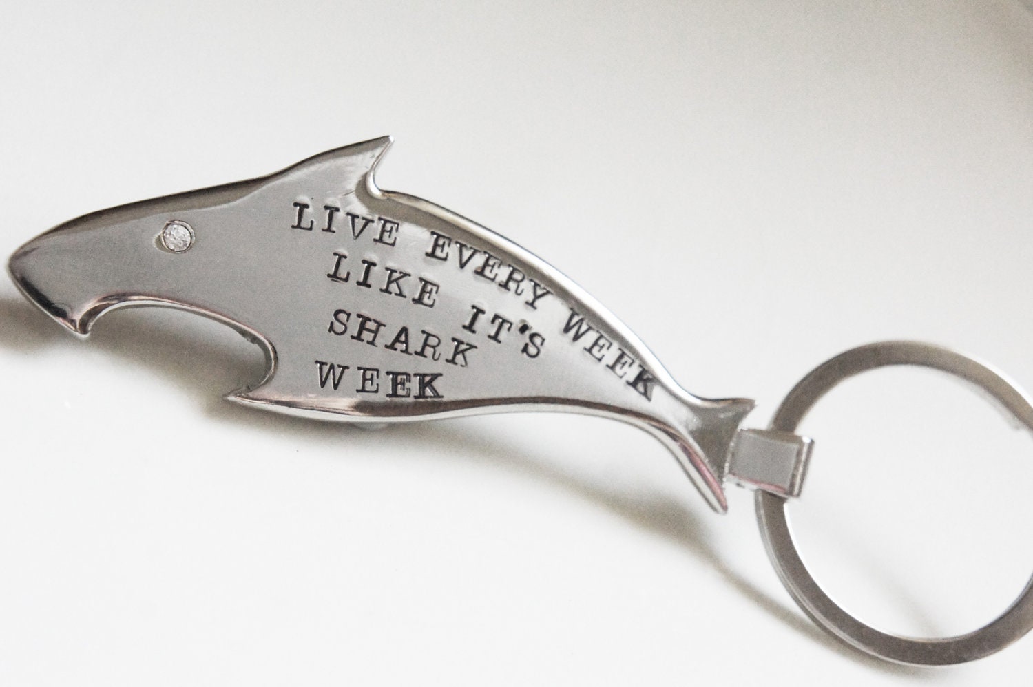 Personalized Shark Keychain Shark Week Bottle Opener Custom