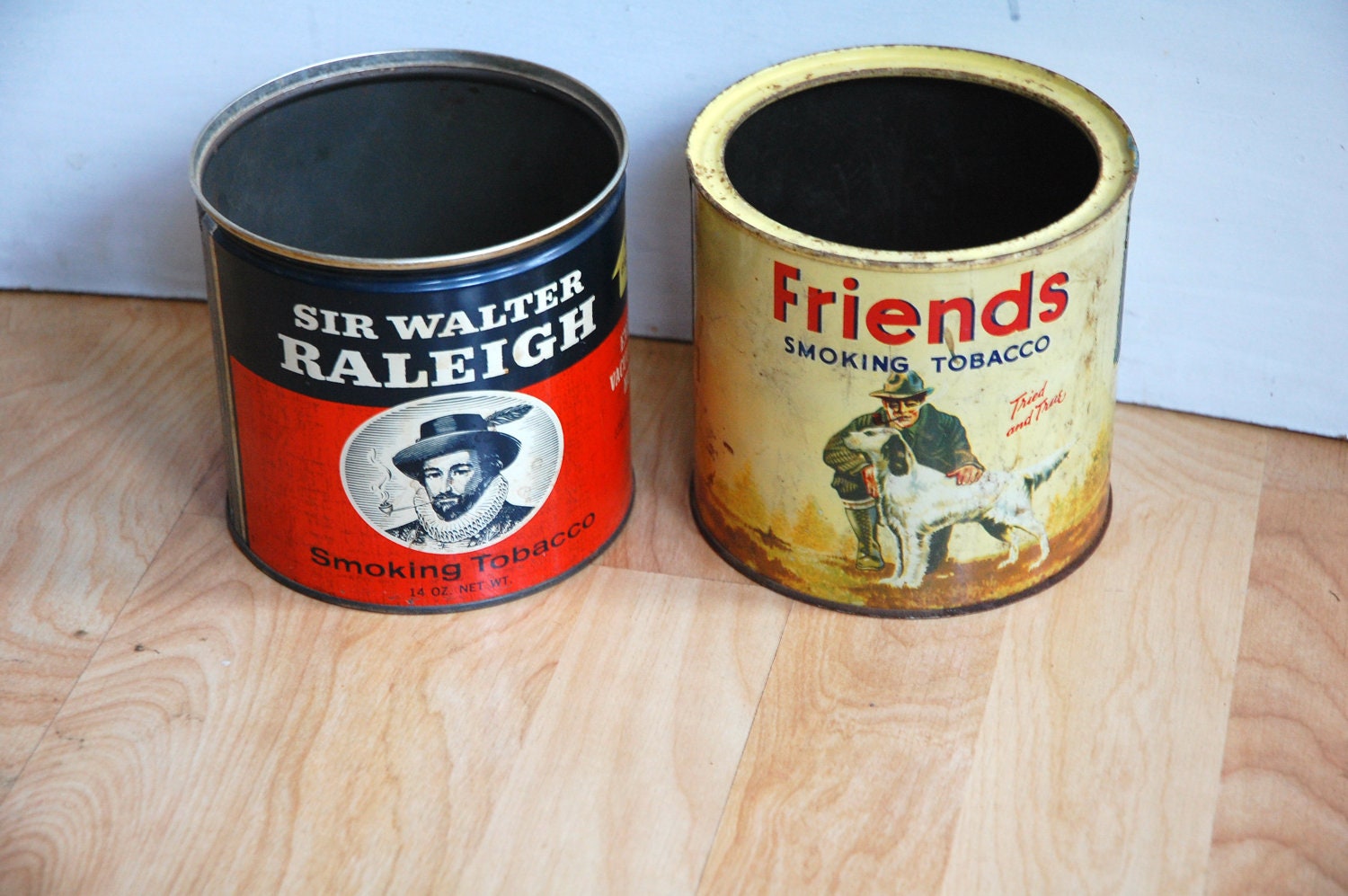 Vintage Tobacco Tin Cans