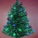 Tabletop Christmas Tree Vintage Rotating Prelit Fiber Optic