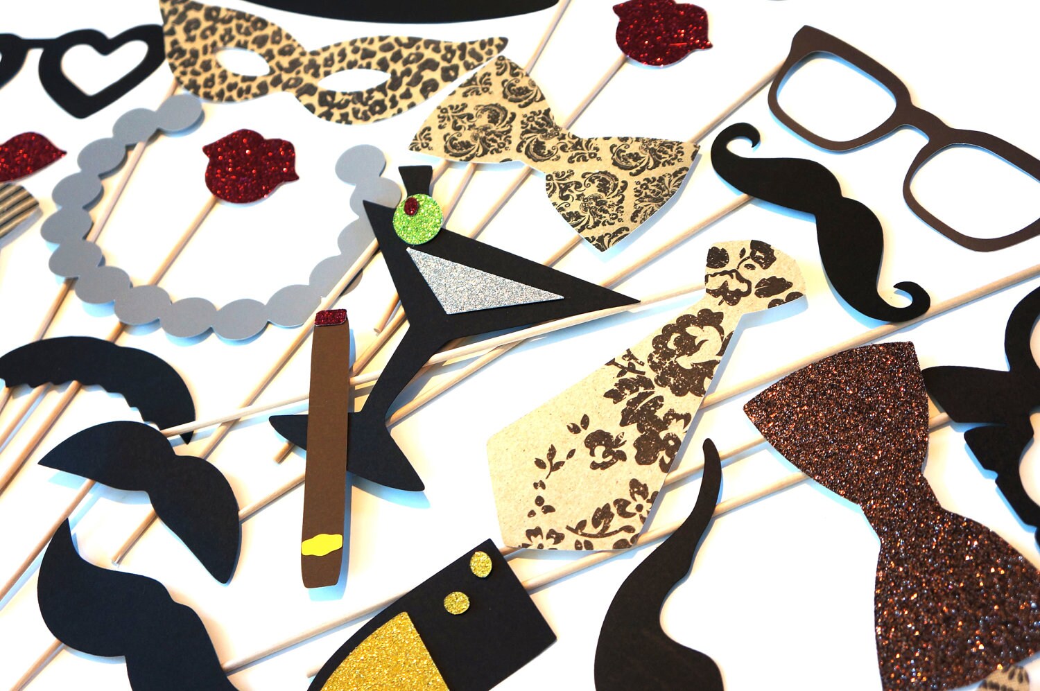 SALE Vintage Photo Booth Props DELUXE Set 27 piece set