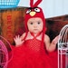 Handmade Red Bird Tutu Dress and Crochet Hat Set for Baby Girls Newborn to 12mos Halloween Pagaent Costume
