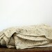 Vintage Crochet Blanket / Creamy White Throw Afghan Creamy White