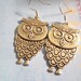 Large Owl Earrings