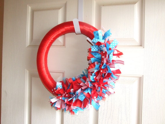 Dr. Seuss Ribbon Wreath ribbon wreath first birthday