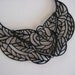 Black Bib Necklace cut out / Filigree