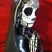 Day Of The Dead Virgin Mary with spider webs ceramic dia de los muertos