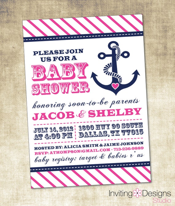 Nautical Baby Shower Invitation Wording 7