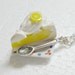 Lemon Meringue Pie Pendant. Polymer clay