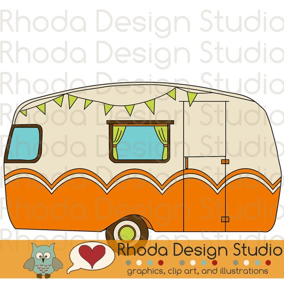 Vintage Camper Adventure Digital Clip Art Retro Camp Trailers Vintage Camper Adventure Digital Clip Art Retro Camp Trailers