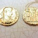 TWO AUTHENTIC Constantine Era 24k Roman Coins