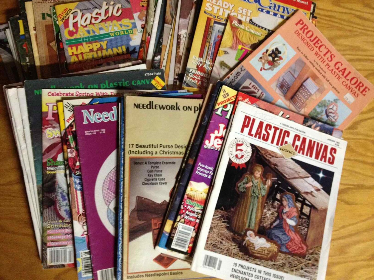 Vintage 70 Plastic Canvas Books patterns magazines