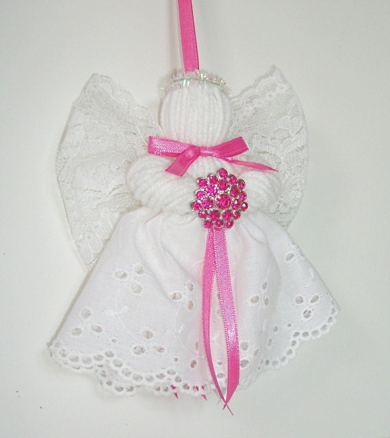 Items similar to Birthstone Series, October, Lace and Yarn Angel