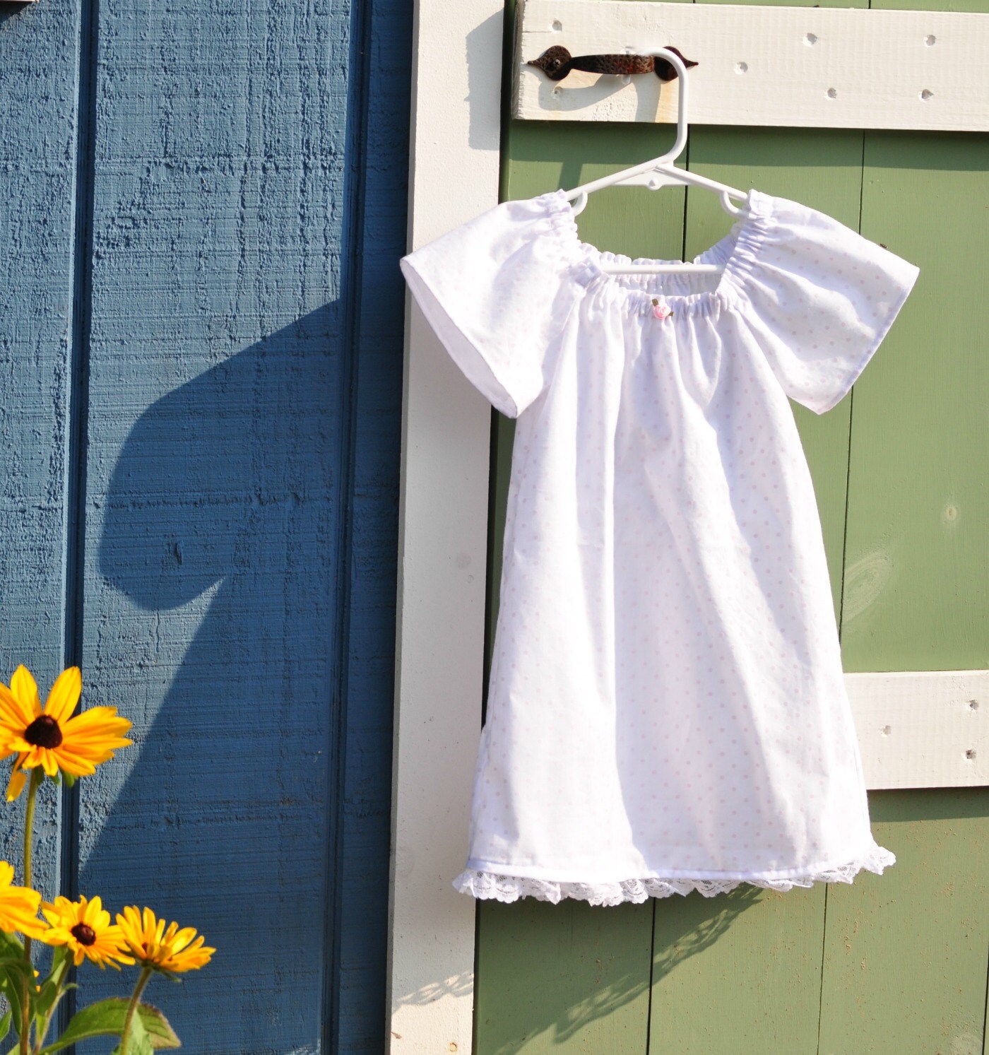 childrens white cotton nightgown