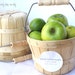 MiNi APPLe BaSKeTS-set of 2-ADorable birch wood baskets with handles--party favors-weddings-centerpieces--add labels or twine