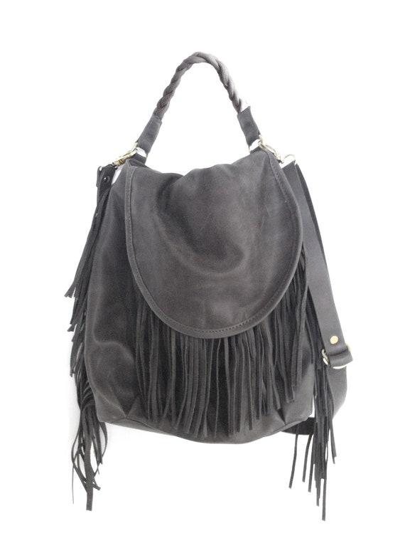 leather hobo bags with fringe