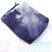 foldover clutch, blue tie dyed linen and brown crinkle italian leather - earth & sky