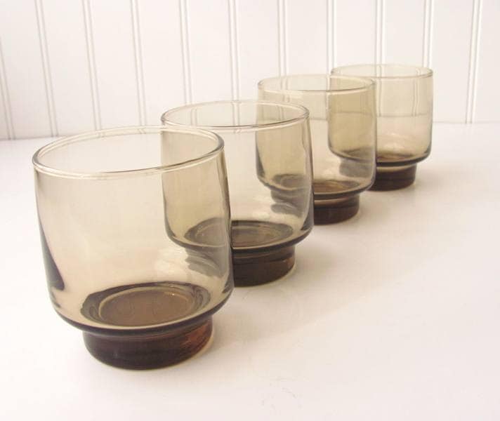 Vintage Libbey Tawny Rock Glasses Drinking Glass by Retro18