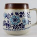 cup mug coffee cup pottery ceramic flower design glazed