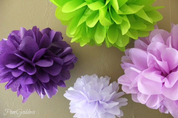 5 Tissue Pom Poms Wedding Decorations / Baby Shower Decor / Bridal Shower Il_570xn