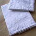 Vintage pillowcase set pair cotton white on white embroidered