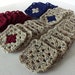 36 Granny Squares Lot - Buff Multi with Blue and Burgandy accents