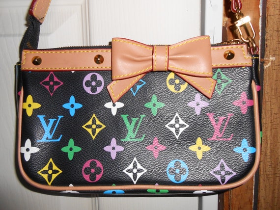 Louis Vuitton Black Bow Purse Handbag Small