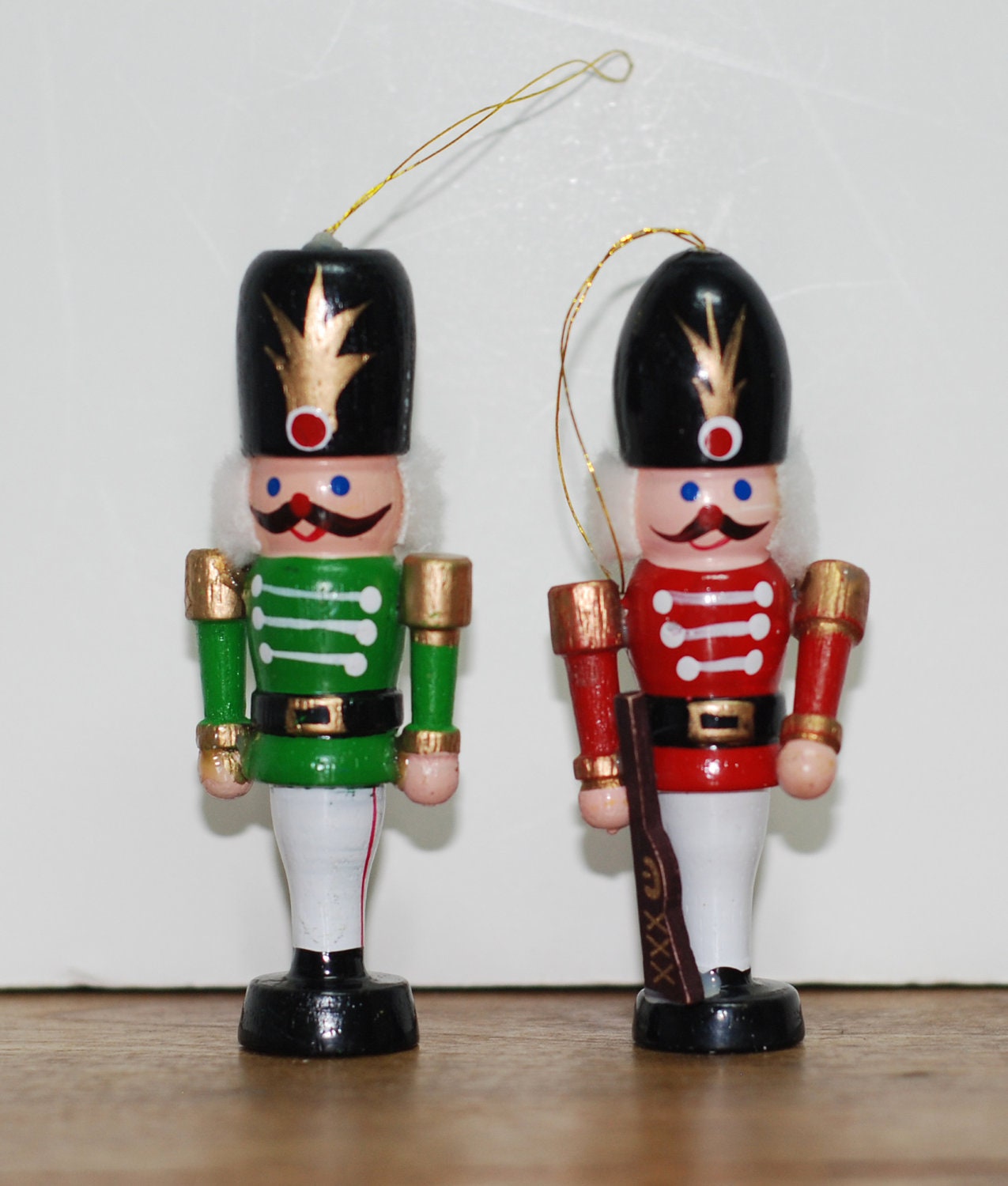 Vintage Collection of 2 Wooden Toy Soldier by TheVintageRoad2Retro