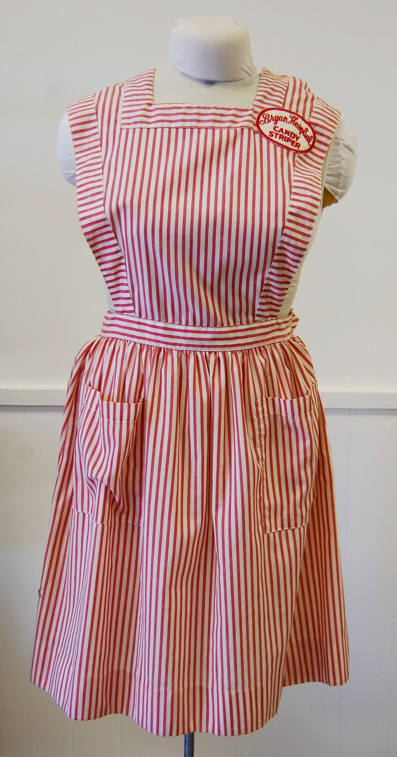 Vintage 1950s or 60s Candy Striper Uniform Bryan Hospital