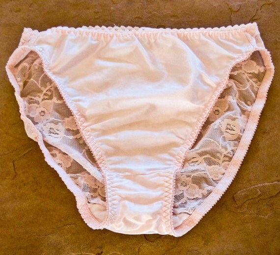 Items similar to Womens Bikini Panty High Cut Leg Shell Pink Sexy Lace ...