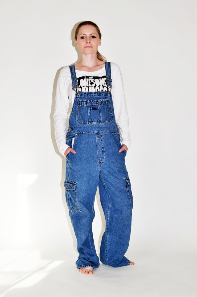 Items similar to Vintage Bib Overalls Squeeze Jeans Medium on Etsy