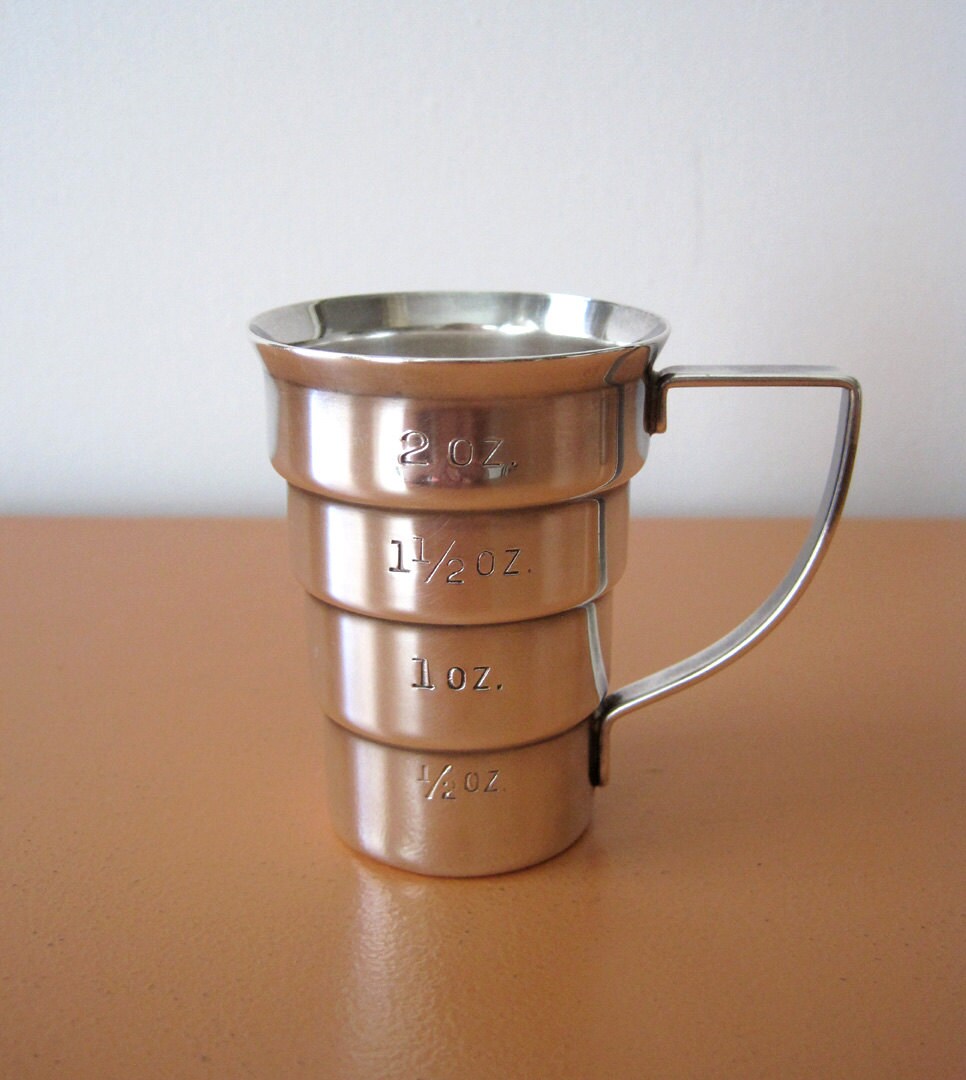 Vintage Napier Silver Plate Jigger Bar Measure Shot Glass