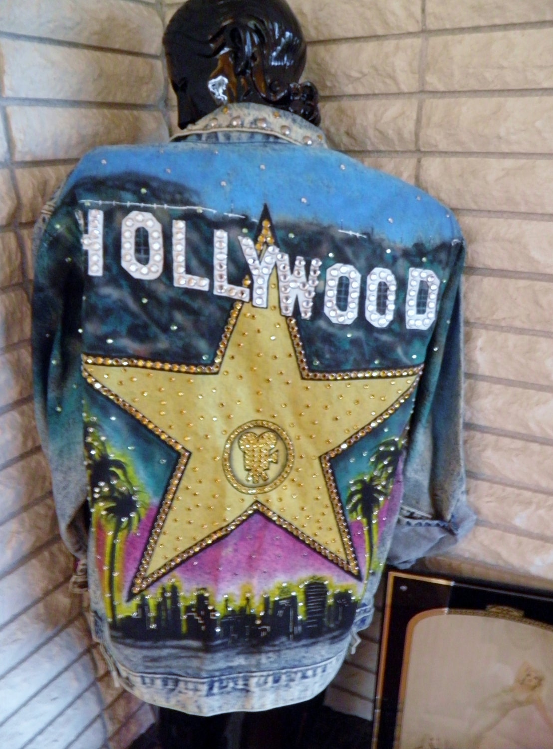 Tony Alamo Denim Rhinestone Jacket HOLLYWOOD