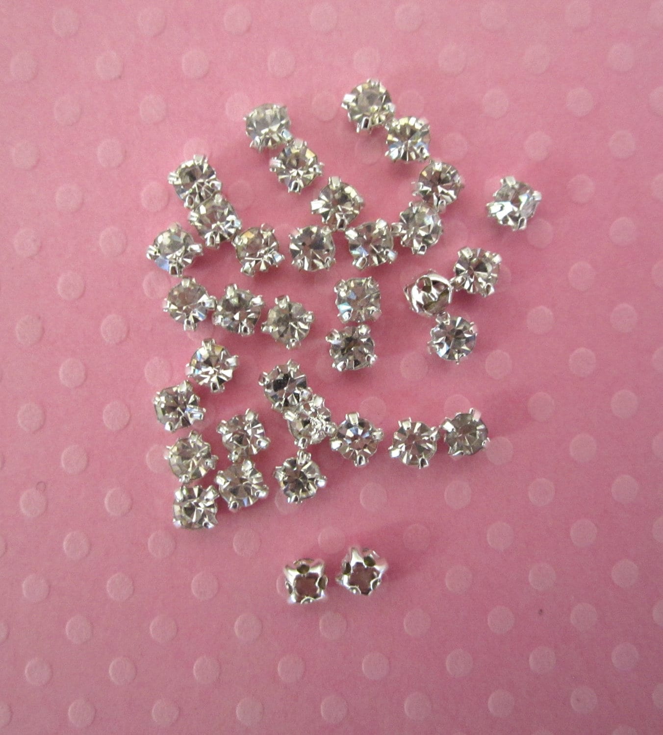 2mm Sew on Rhinestones. Tiny Glass Rhinestones. 50 or 200